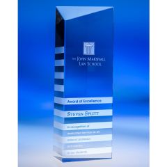 Banded Triangle Tower Crystal Award