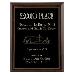 Value Cove Walnut Engraved Plaque